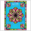 cross stitch pattern Stained Glass Floral 2