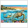 cross stitch pattern Underwater Turtles
