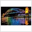 cross stitch pattern Vivid Sydney Harbour Bridge