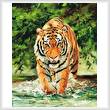 cross stitch pattern Amur Tiger on Water