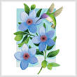 cross stitch pattern Beija Flor Blue