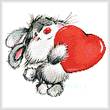 cross stitch pattern Bunny Heart