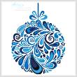 cross stitch pattern Colourful Christmas Bauble 4