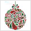 cross stitch pattern Colourful Christmas Bauble 5