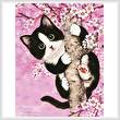 cross stitch pattern Cherry Blossom Cat