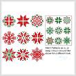 cross stitch pattern Christmas Snowflake Set 1