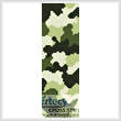 cross stitch pattern Camouflage Bookmark