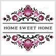 cross stitch pattern Home Sweet Home Polish Folk Art Design 3