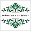 cross stitch pattern Home Sweet Home Polish Folk Art Design 4