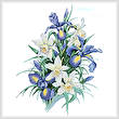cross stitch pattern Irises Painting