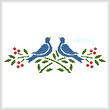 cross stitch pattern Little Lovebirds