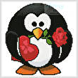 cross stitch pattern Mini Valentine Penguin