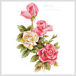 cross stitch pattern Pink and Yellow Roses 2
