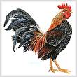 cross stitch pattern Rooster 4