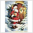 cross stitch pattern Santa at the Door