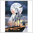 cross stitch pattern Unicorn in Moonlight