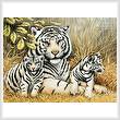 cross stitch pattern White Tiger and Cubs