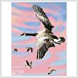 cross stitch pattern Canadian Geese at Sunset