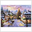 cross stitch pattern Christmas Eve in the Village