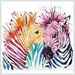 cross stitch pattern Colourful Zebras