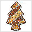 cross stitch pattern Gingerbread Christmas Tree