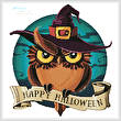 cross stitch pattern Halloween Owl