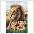 cross stitch pattern Lion and Cubs