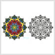 cross stitch pattern Mandala Design 1