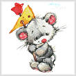 cross stitch pattern Mouse with Cheese