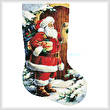 cross stitch pattern Santa at the Door Stocking (Right)