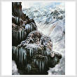 cross stitch pattern Snow Leopard High Country