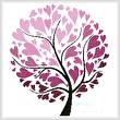cross stitch pattern Spring Tree of Hearts