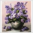 cross stitch pattern Vase of Violets