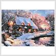 cross stitch pattern Winter Cottage