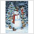 cross stitch pattern Woodland Snowman