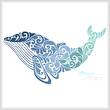 cross stitch pattern Whale Silhouette