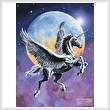 cross stitch pattern Winged Unicorn in Moonlight