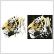 cross stitch pattern Abstract Tiger