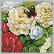 cross stitch pattern Butterfly and Roses (Crop)