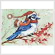 cross stitch pattern Christmas Blue Jay