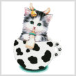 cross stitch pattern Cow Kitty Cup