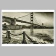 cross stitch pattern Golden Gate - Sepia (Large)
