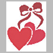 cross stitch pattern Little Hearts and Bow