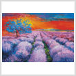 cross stitch pattern Lavender Field at Sunset (Large)