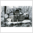 cross stitch pattern Old Car (Black and White)