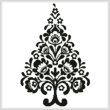 cross stitch pattern Polish Folk Art Christmas Tree 