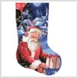 cross stitch pattern Santa in a Hot Air Balloon Stocking-Rgt