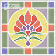 cross stitch pattern Stained Glass Square 3