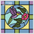 cross stitch pattern Stained Glass Square 4