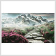 cross stitch pattern Stairway to the Mountains